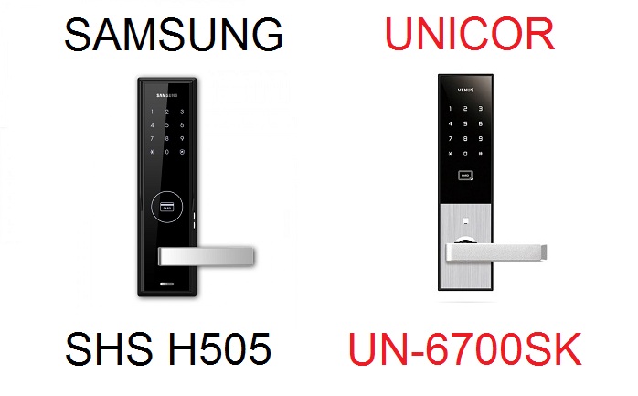 So sanh khoa điện tử thông minh SamSung SHS H505 voi Unicor UN-6700SK